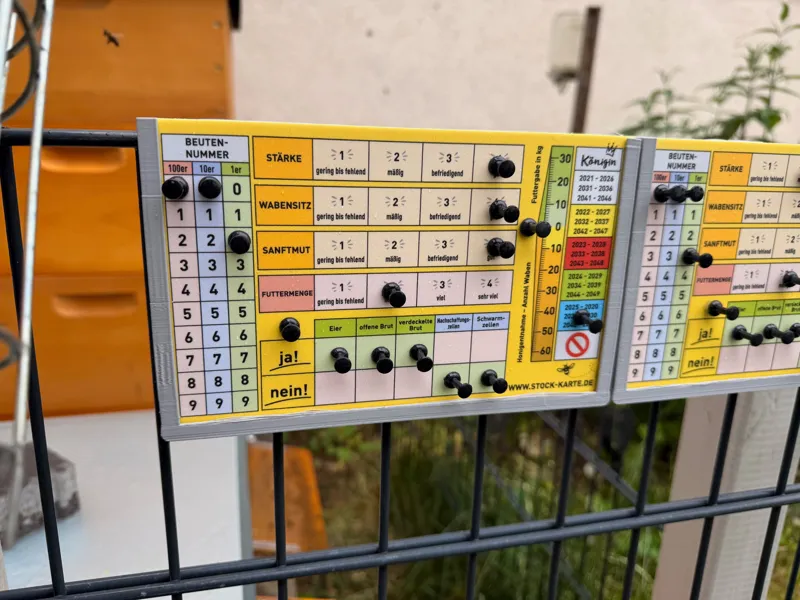 Pin-Stockkarten-Halter für Doppelstabmattenzaun