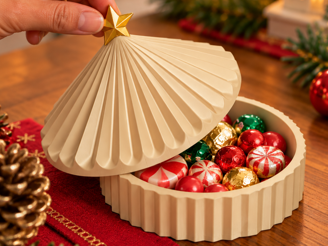 Porta-Doces Árvore de Natal com Estrela - 1