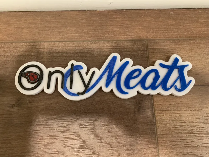 Only Meats (parody) magnetic sign for grills