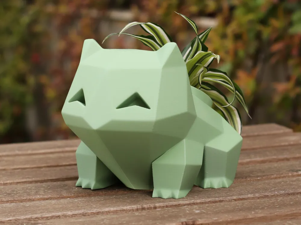 Bulbasaur Planter - Low-poly Edition - Free 3D Print Model - MakerWorld