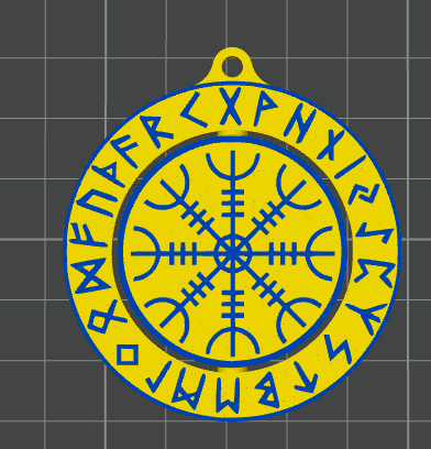 Miniatura 3 do modelo 3D Rotating runic amulet