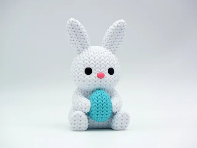 Knitted Bunny With Easter Egg