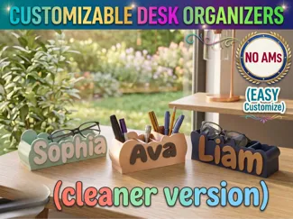 Enhanced | Customizable Name Desk Organizer 