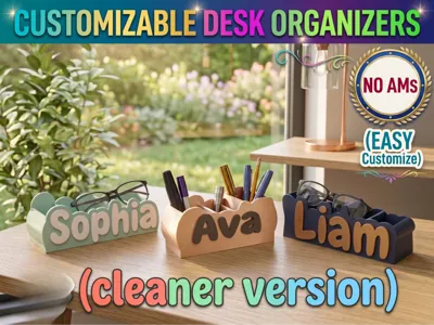 Customizable Name Desk Organizer | UPDATED office