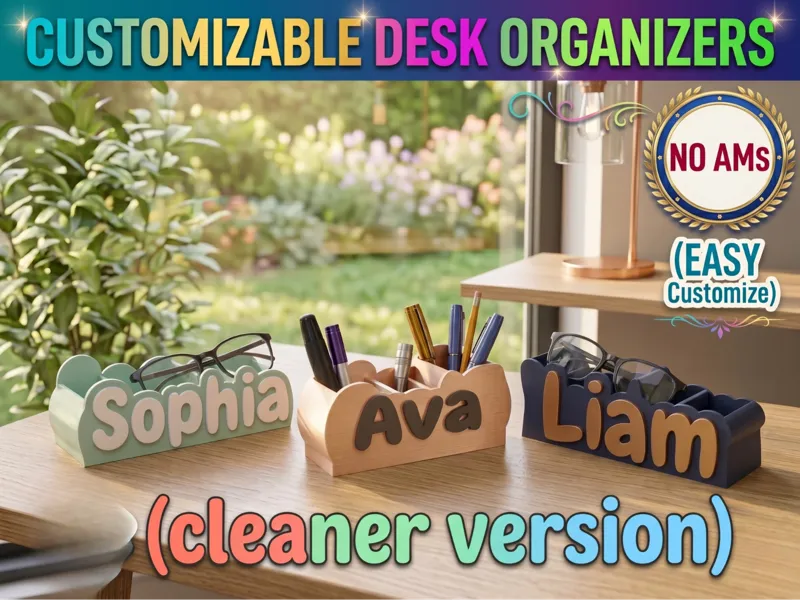 Customizable Name Desk Organizer | UPDATED office