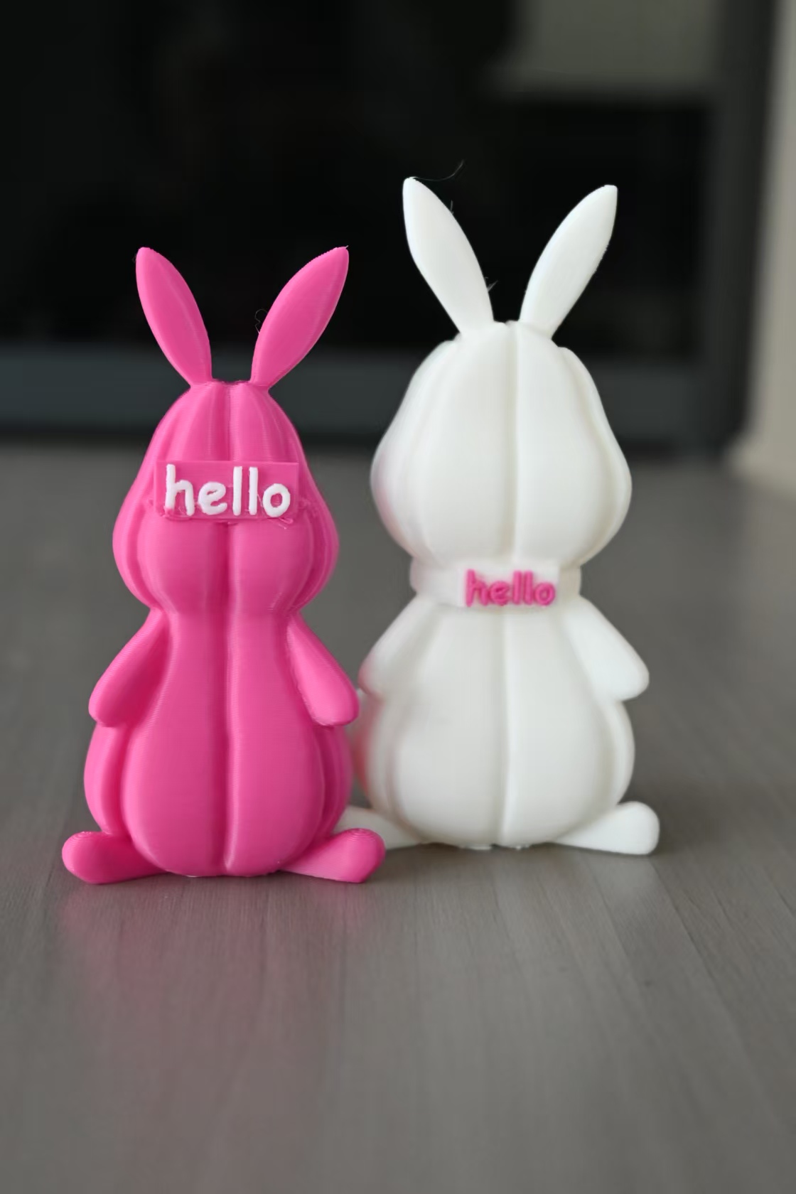Miniatura 2 do modelo 3D hello线条兔（项圈版 眼镜版）