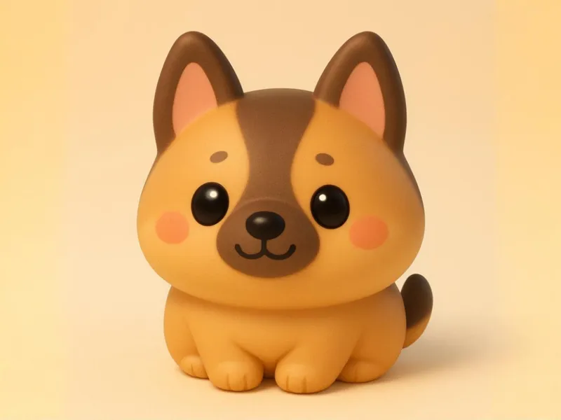 German Shepherd Kawaii