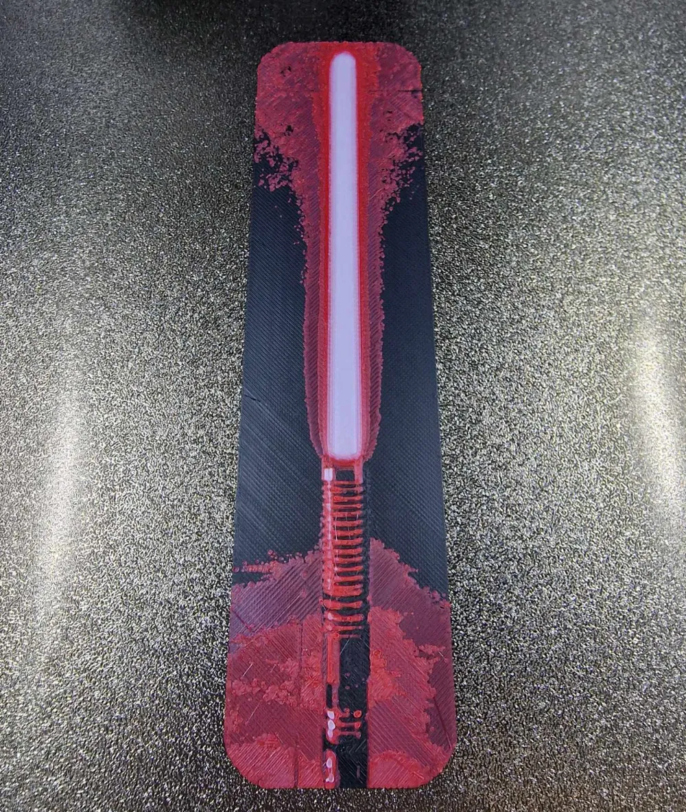Darth vader lightsaber hueforge bookmark by scooterb415 - MakerWorld
