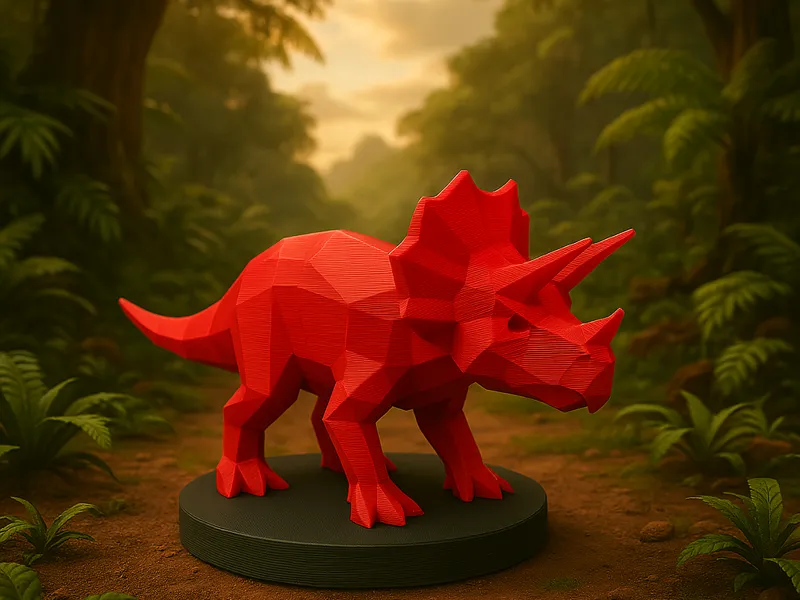 Dinos Triceratops Polygone