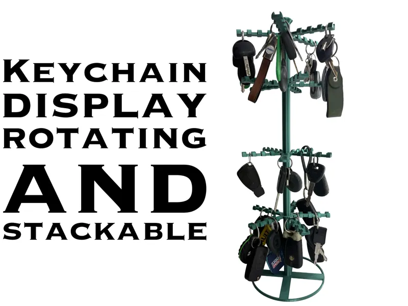 Keychain display rotating and stackable