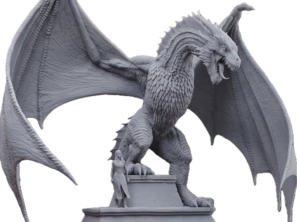 Figura decorativa: Drogon & Daenerys at the Great Pyramid of Meereen. Referencia del modelo original.