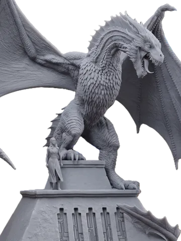 Figura decorativa: Drogon & Daenerys at the Great Pyramid of Meereen — vista de referencia 2