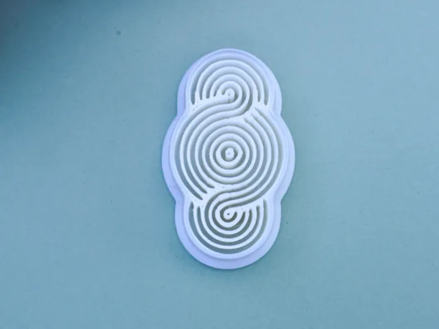 Abstract Spiral Clay Cutter Polymer Clay Earrings