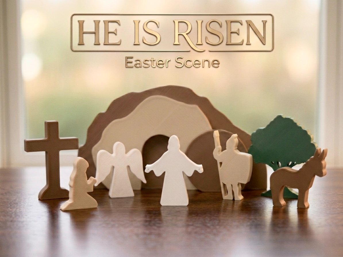 "He Is Risen" – Easter Scene