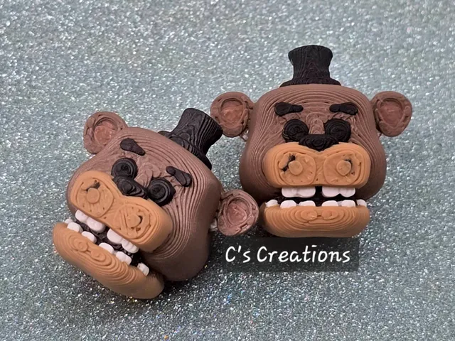3D FNAF Freddy Earrings/Keychain