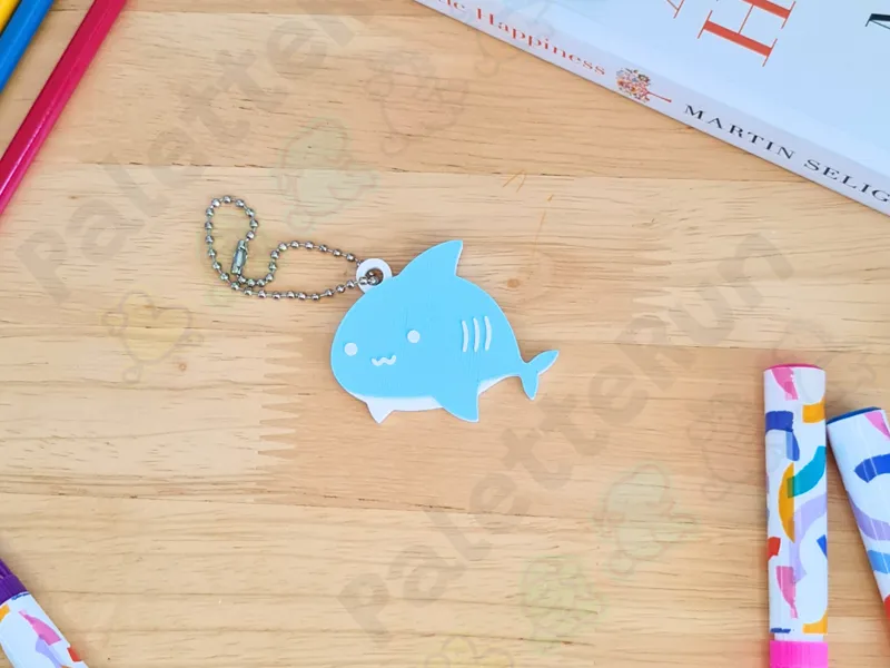 Cartoon Shark Keychain