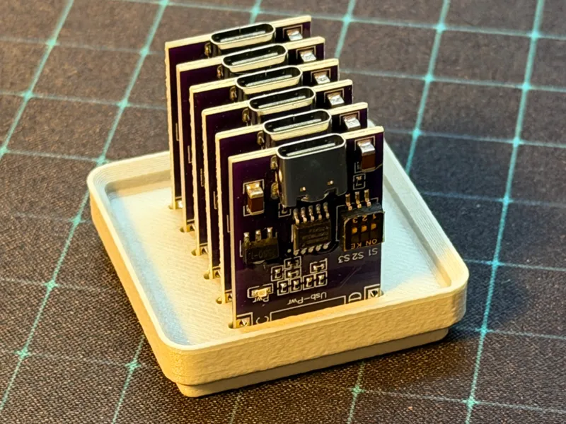 USB C Trigger Gridfinity 1x1 6 units holder