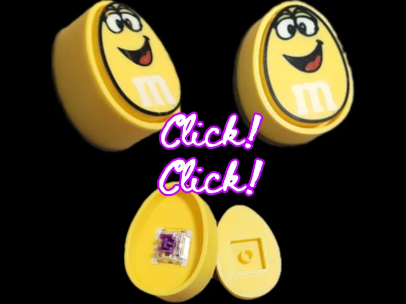 Yellow M&M Clicker – Goofy, Clueless, Clicky Fun