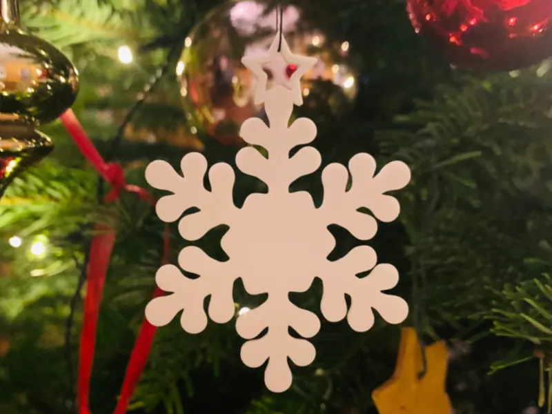 Minimal Snowflake Ornament