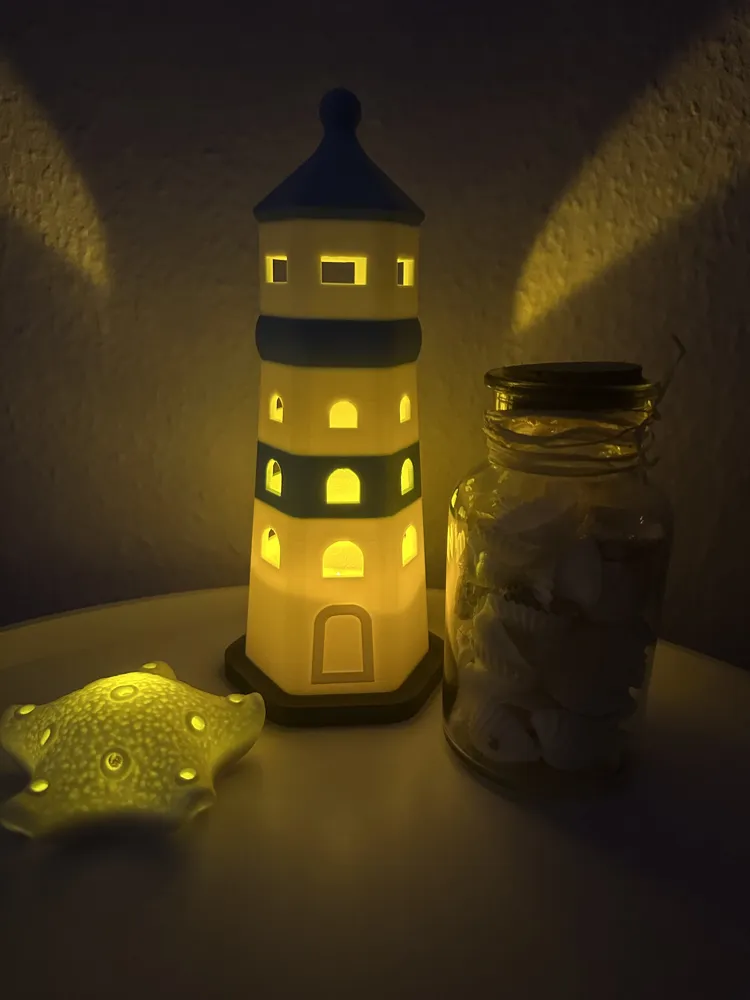 Simple Lighthouse Tealight AMS by Kann_Nix_PrintDesign MakerWorld ...