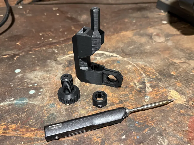 Drill Press Heat-Set Insert Soldering Iron Holder