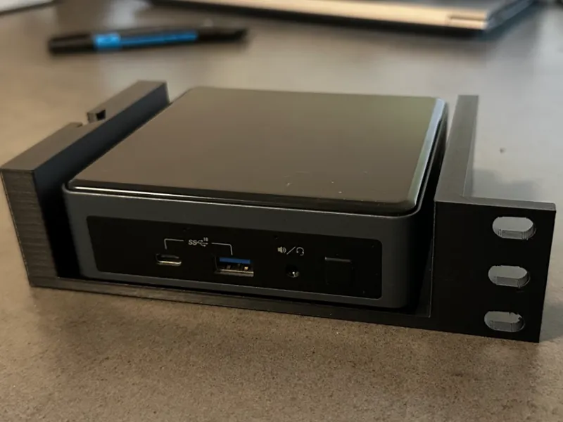 RackMod 1U Modul: Intel Nuc Mount (left & right)