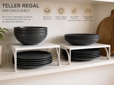 Kitchen Plate Rack Kitchen Organizer - Free 3D Print Model