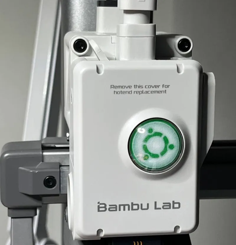 A1 Ubuntu inspired extruder gear Ubuntu green logo
