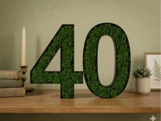 40. Geburtstag - Form für Deko, Bonbons, Moos etc.