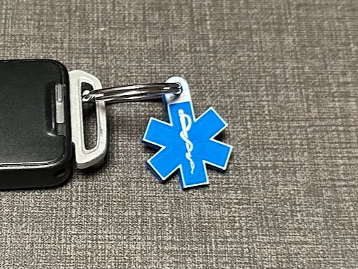 Star of Life Keychain EMT/ EMS paramedic ICU
