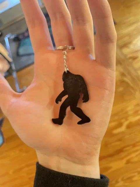 Sasquatch/Bigfoot Keychain and Earrings