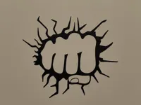Silhouette murale de poing — photo 2