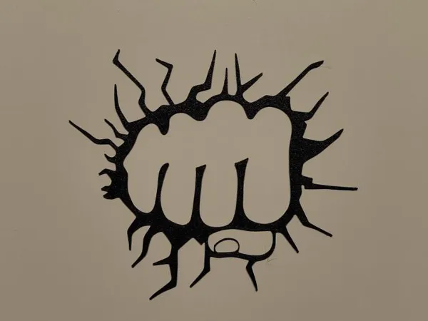 Silhouette murale de poing