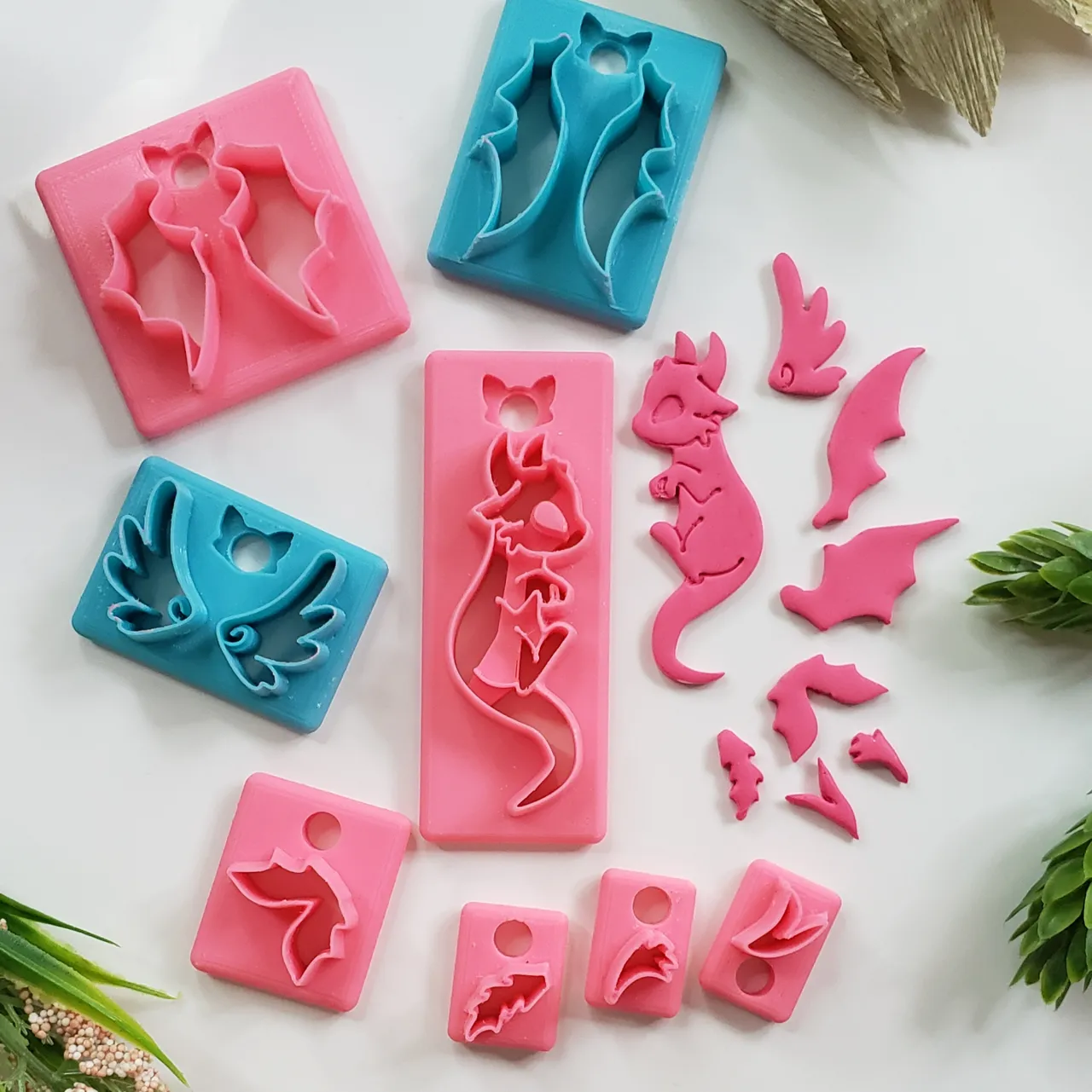 Build a Dragon Polymer Clay Earring Cutter Set view 3
