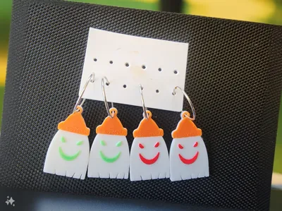 Devilishly Cute Halloween Ghost Earrings