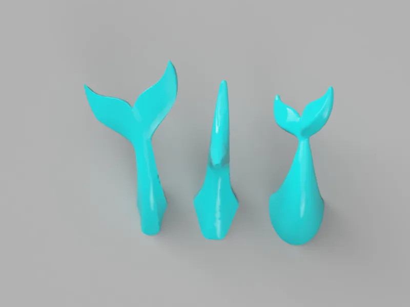 Whale tail  wall hooks