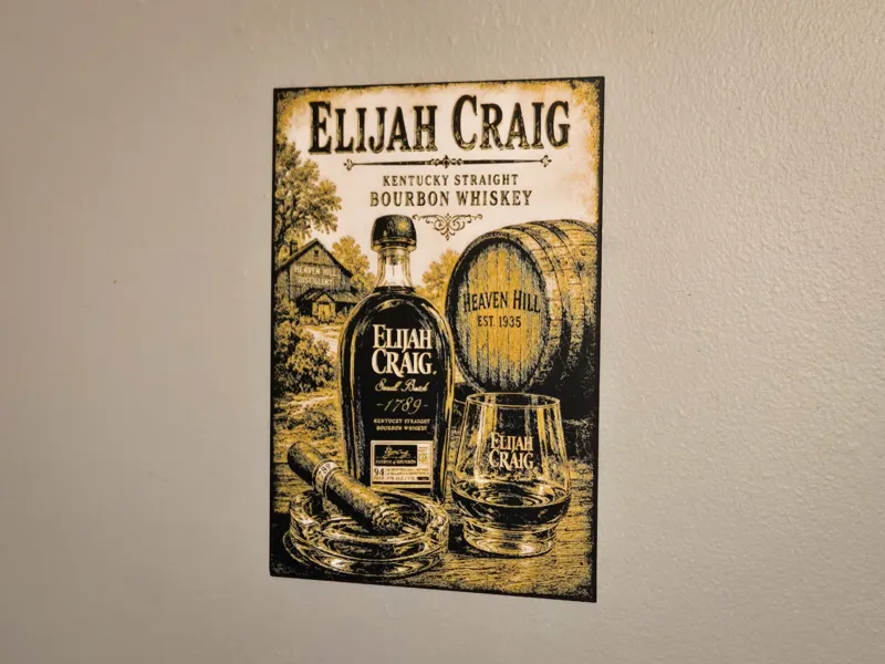 ELIJAH CRAIG ~ Bourbon Hueforge Wall Art