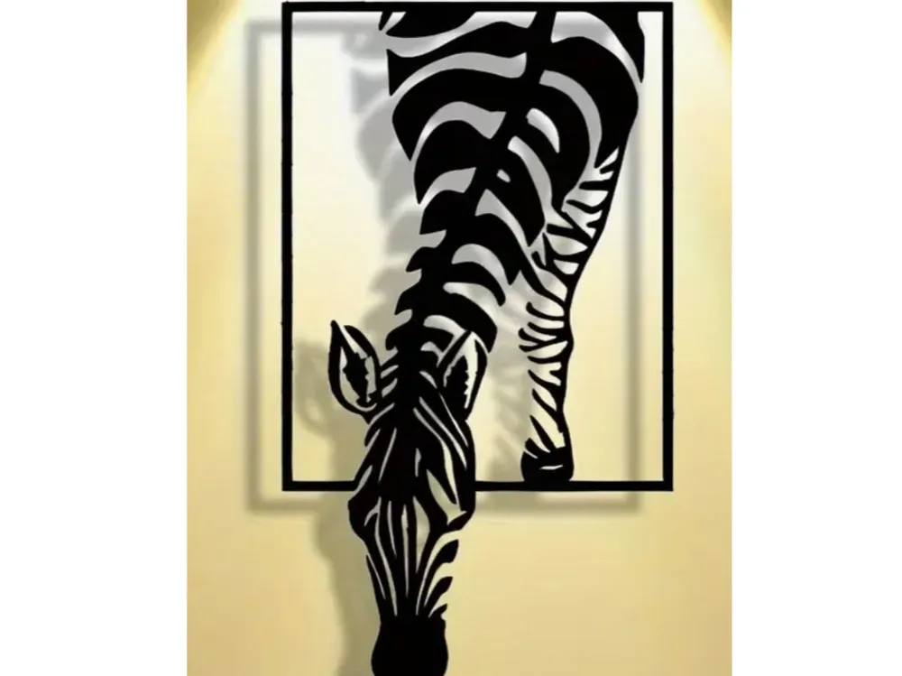 Zebra wall art - Free 3D Print Model - MakerWorld