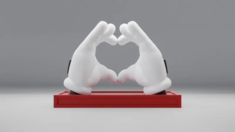 Mickey hands - heart symbol without real heart
