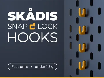 Soporte: IKEA Skadis Basics - Snap Lock Hooks — vista de referencia 3
