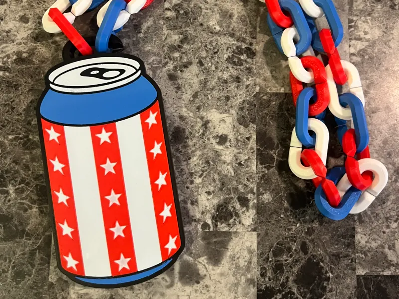 Patriotic Can Oversized Chain