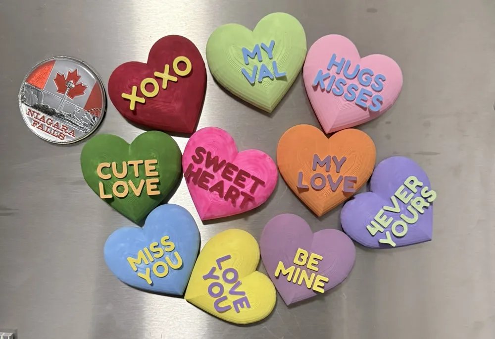DIY Valentines Heart Magnet Kit – Paint Your Own - Free 3D Print Model ...