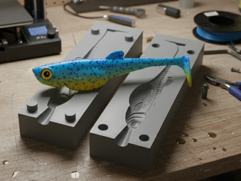 Embryo Shad Replica - Realistic Soft Bait Mold