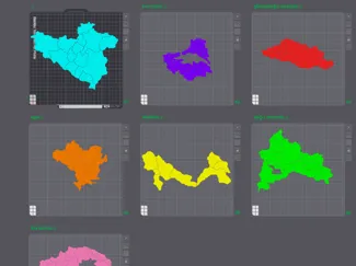 Turkey Map (Separated by Cities and Regions)