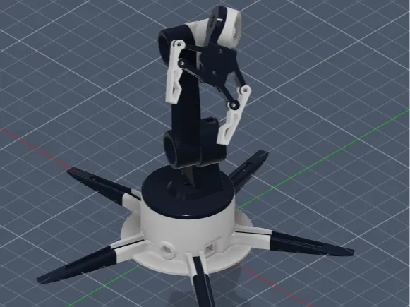 Bras robotique articulé à 6 axes