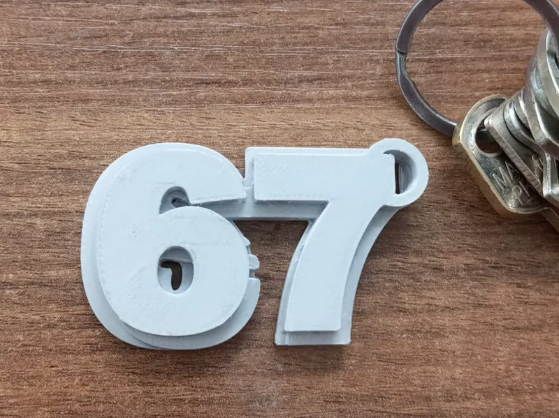 67 Graffiti Keychain Brainrot |Schlüsselanhänger