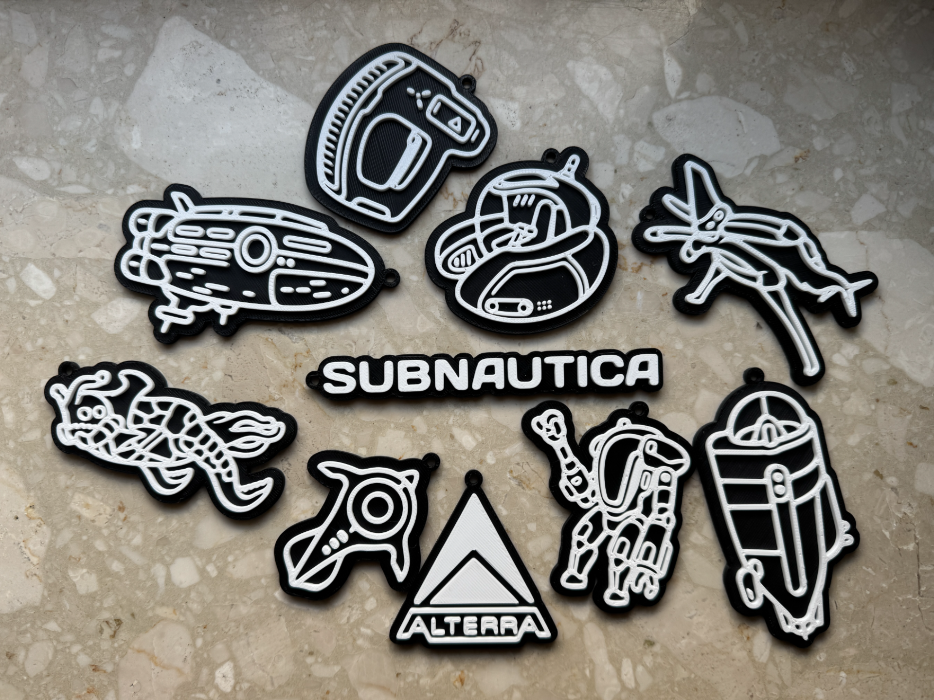 Subnautica Inspired Keychain Collection