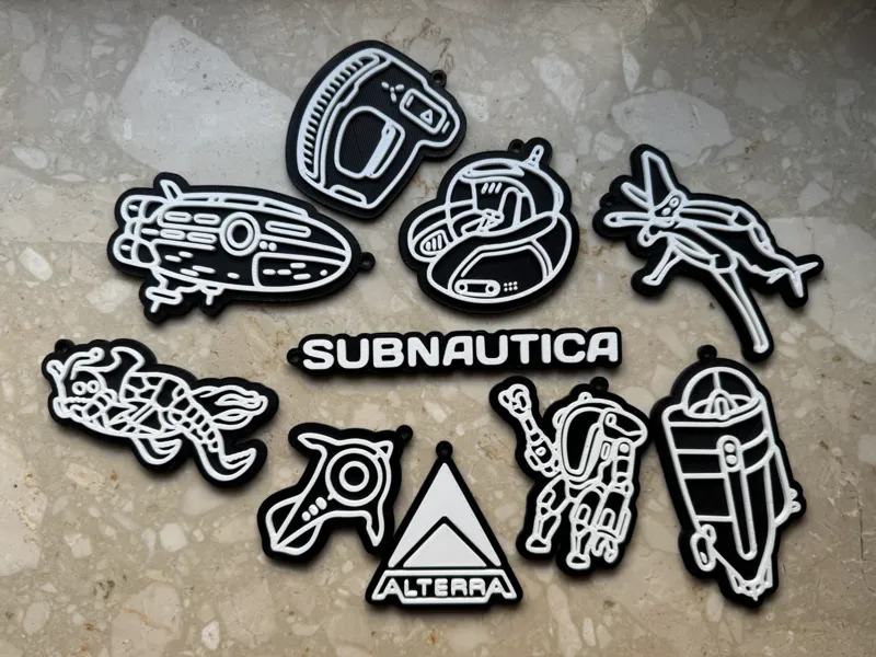 Subnautica Inspired Keychain Collection