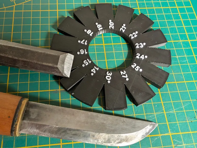 Knife & Chisel sharpening angle bevel gauge