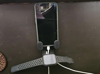 Wall-mounted Phone and Smartwatch Charger Stand